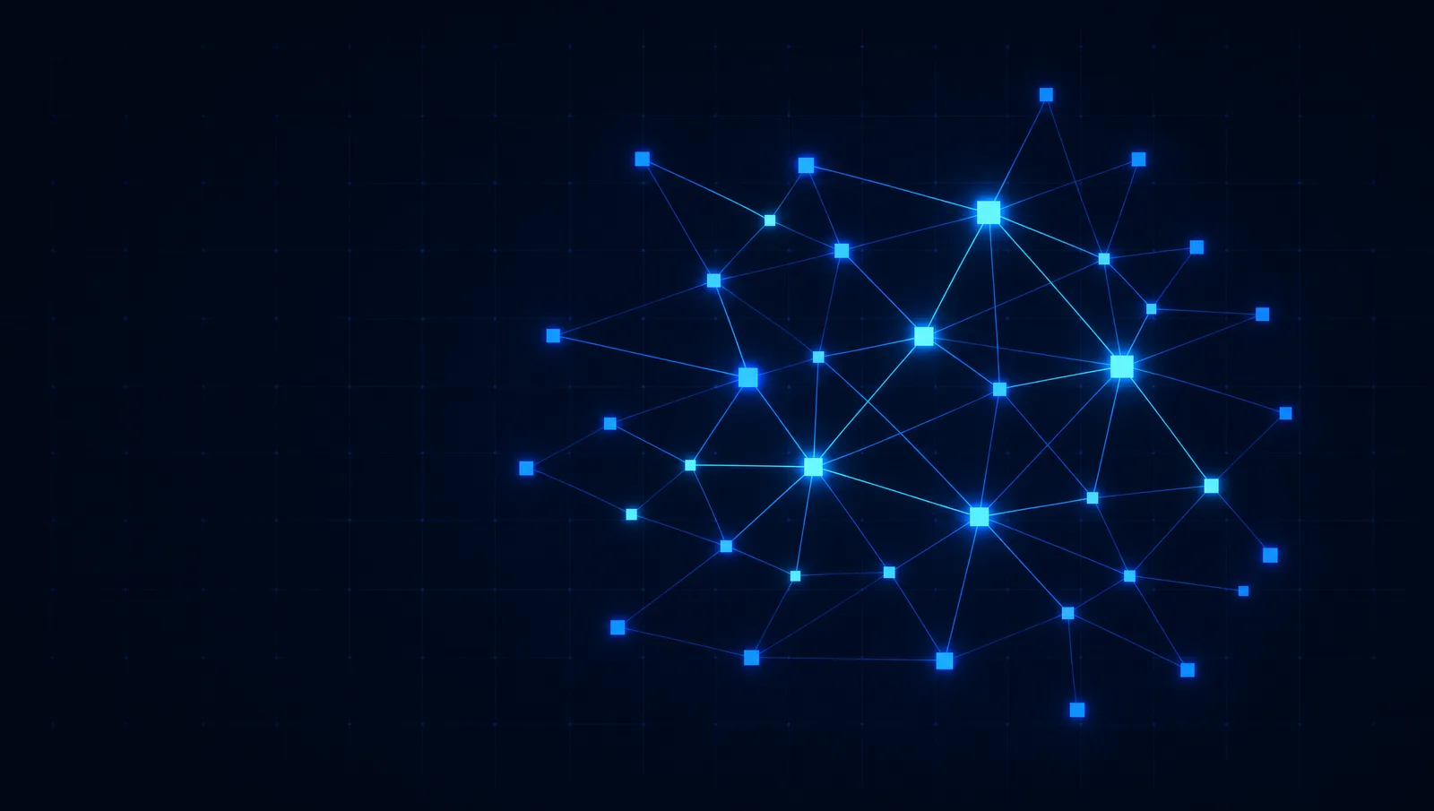 Abstract network of connected nodes representing an agent system topology