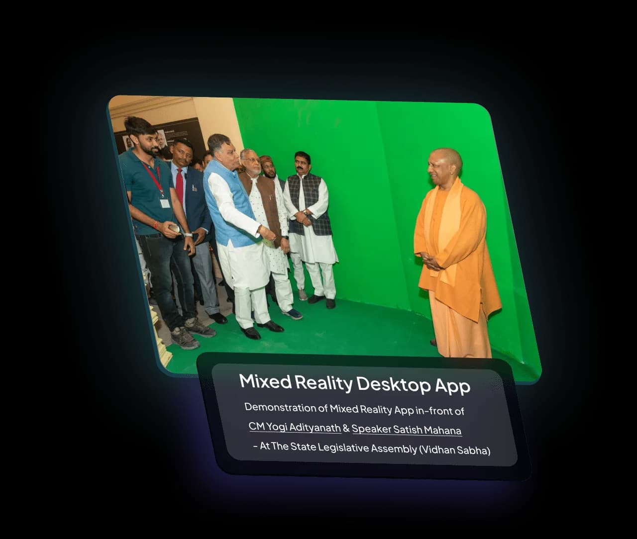 Mixed reality desktop application demonstrated at the Uttar Pradesh State Legislative Assembly